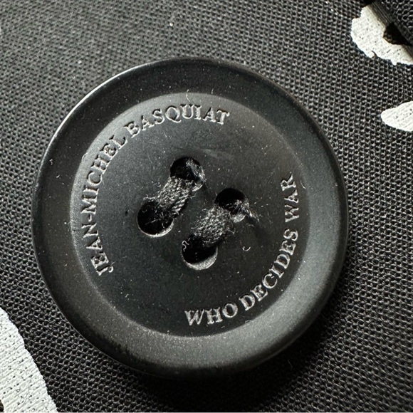 Jean-Michel Basquiat x H&M Avant Garde Mens Black Blazer With Graphic Text 40R - Picture 6 of 7